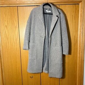 H&M Wool Blend Gray Trench Coat